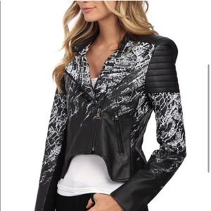 NWT BCBG LUIS FAUX LEATHER JACKET